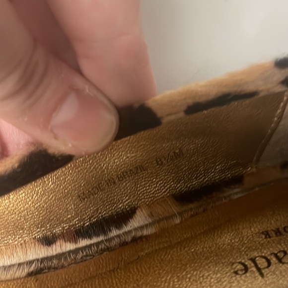 KATE SPADE Eryn Leopard Chain Link Pointed Flats - Picture 4 of 11